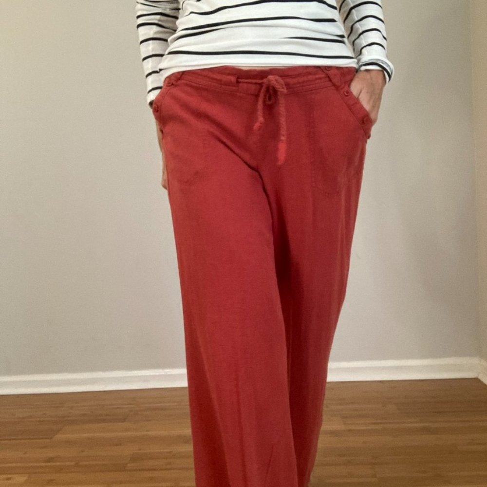 Jolt Linen Pants Size 11 Red